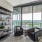 Spacious and well lit study with floor to ceiling windows 
