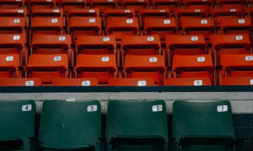 Stadium bleacher seats